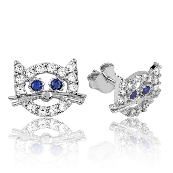 925 Sterling Silver with Cubic Zirconia Stones Cat - Picture 7 of 7